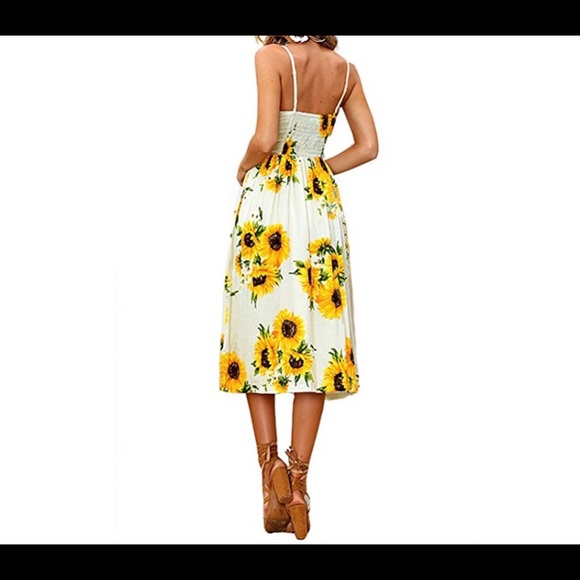 🆕 Sleeveless Floral Swing Midi Dress - Picture 2 of 2